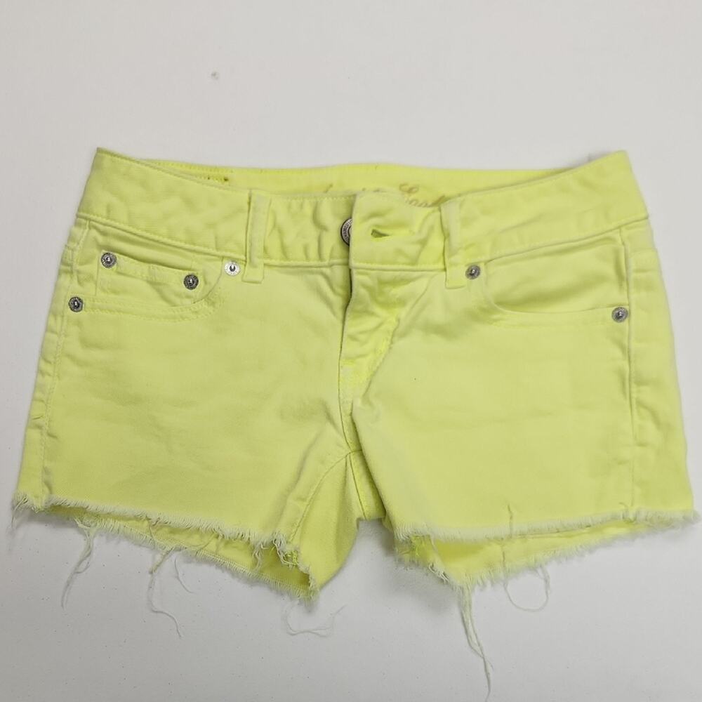 American Eagle Outfitters Neon Yellow Jean Shorts
